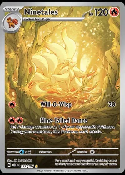 Ninetales #199/197 — Obsidian Flames