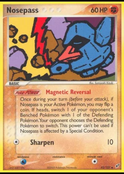 Nosepass #42/107 — EX Deoxys
