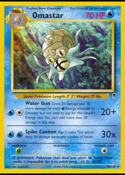 Omastar #58/110 — Legendary Collection