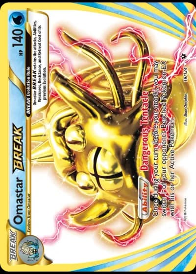 Omastar BREAK #19/124 — Fates Collide