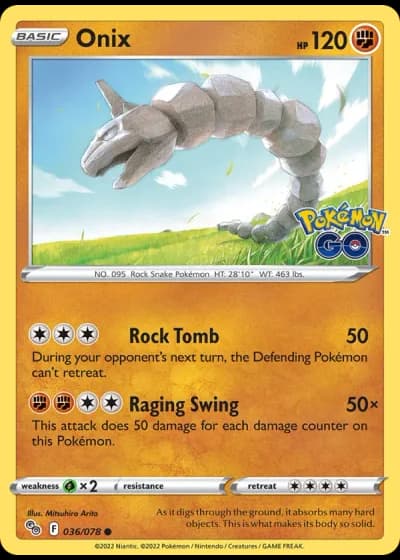 Onix #036/78 — Pokémon GO