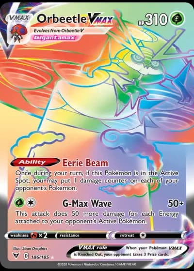 Orbeetle VMAX #186/185 — Vivid Voltage