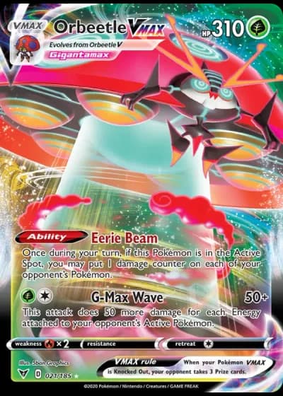 Orbeetle VMAX #21/185 — Vivid Voltage