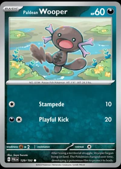 Paldean Wooper #129/193 — Paldea Evolved