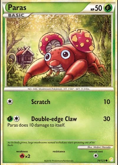 Paras #76/123 — HeartGold SoulSilver
