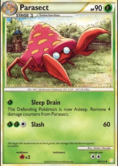 Parasect #48/123 — HeartGold SoulSilver