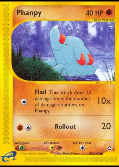 Phanpy #100/147 — Aquapolis
