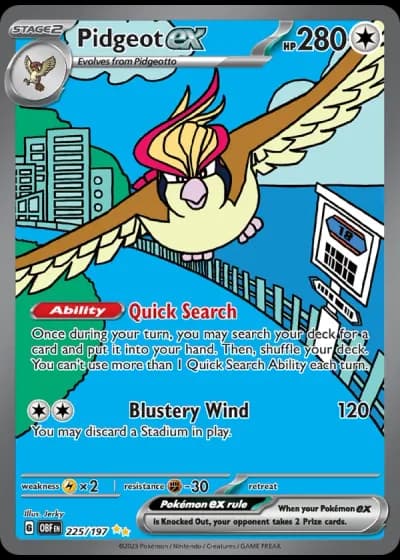 Pidgeot ex #225/197 — Obsidian Flames