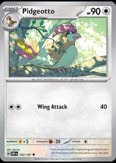 Pidgeotto #163/197 — Obsidian Flames