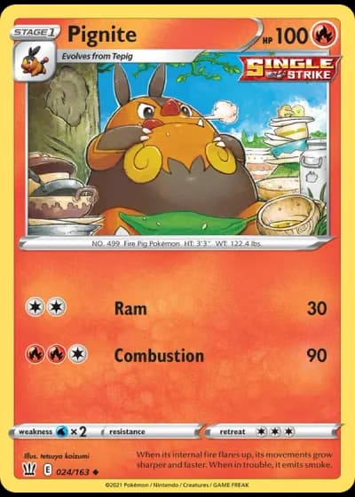 Pignite #24/163 — Battle Styles