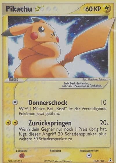 Pikachu * #104/110 — EX Holon Phantoms