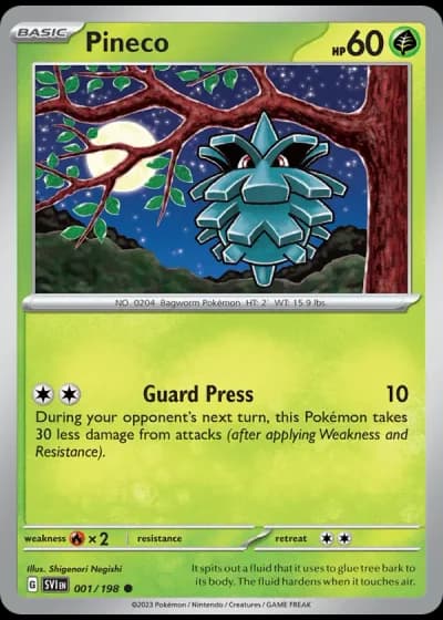 Pineco #001/198 — Scarlet & Violet