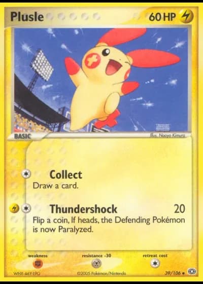 Plusle #39/106 — Emerald