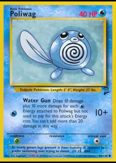 Poliwag #88/130 — Base Set 2
