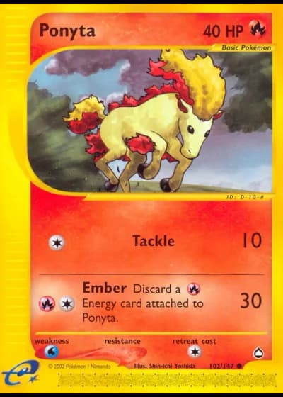Ponyta #102/147 — Aquapolis