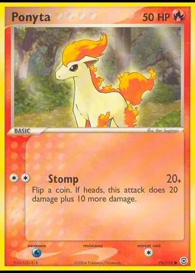 Ponyta #76/112 — EX RossoFuoco e VerdeFoglia