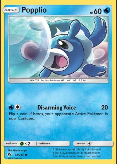 Popplio #64/214 — Lost Thunder
