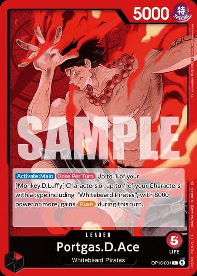 Portgas.D.Ace (OP16-001) — The Time of Battle (OP16)