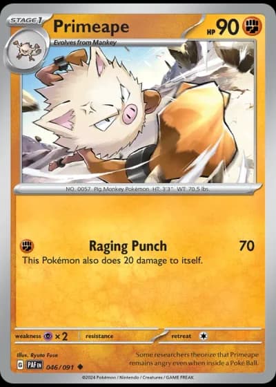 Primeape #046/91 — Paldean Fates