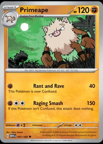 Primeape #057/165 — 151