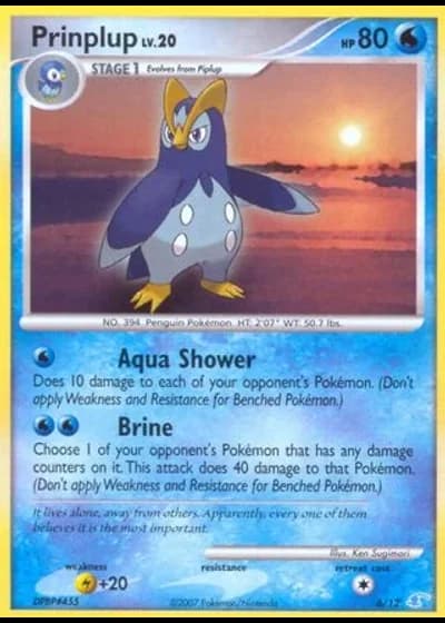 Prinplup #6/12 — DP trainer Kit (Manaphy)