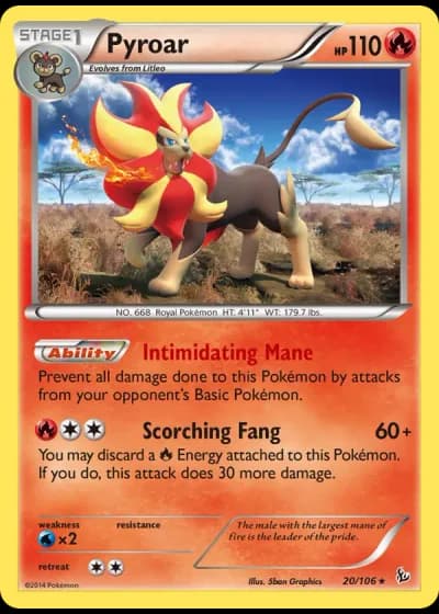 Pyroar #20/106 — Flashfire