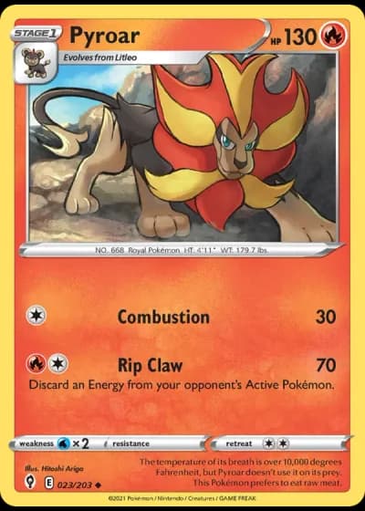 Pyroar #23/203 — Evolving Skies