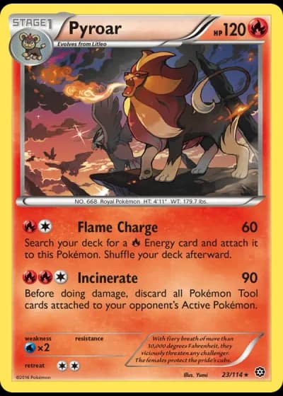 Pyroar #23/114 — Steam Siege