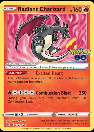 Radiant Charizard #011 — Pokémon GO