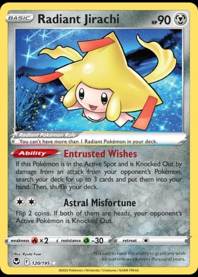 Radiant Jirachi #120/195 — Silver Tempest