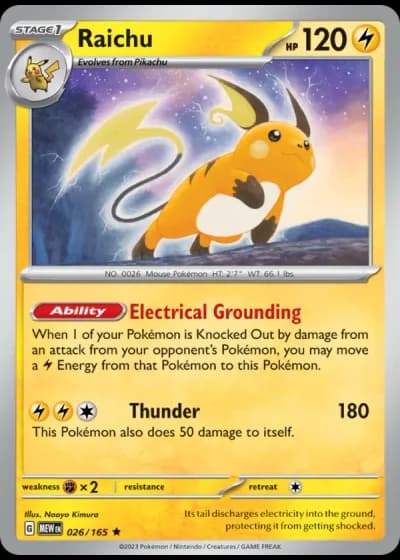 Raichu #026/165 — 151