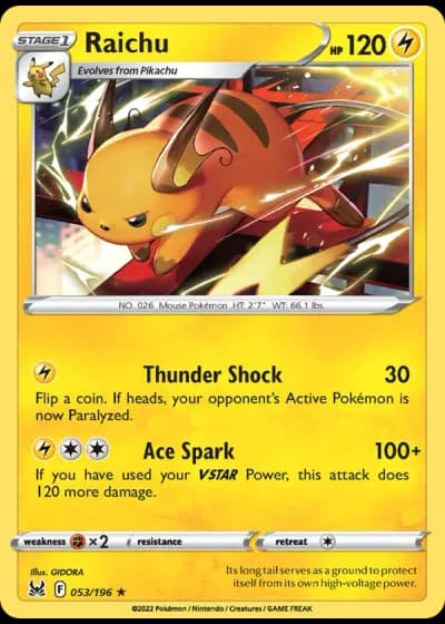 Raichu #053/196 — Lost Origin