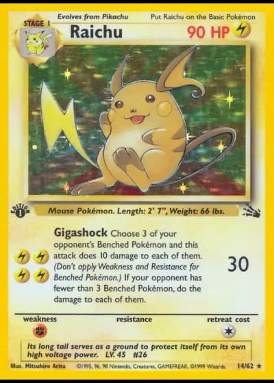 Raichu #14/62 — Fossil