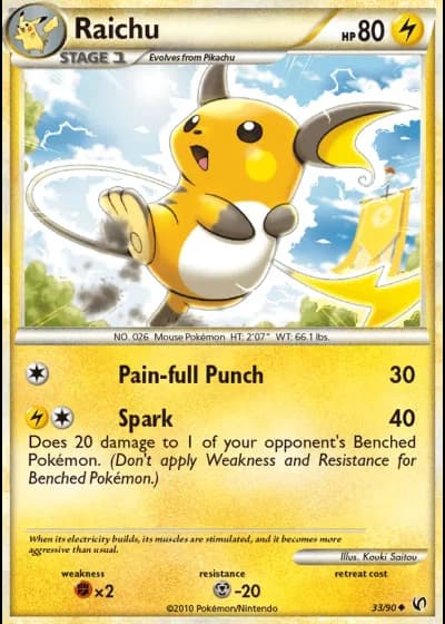 Raichu #33/90 — Undaunted