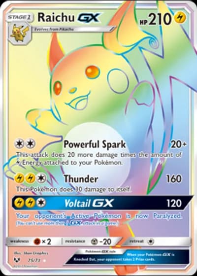 Raichu GX #75 — Shining Legends