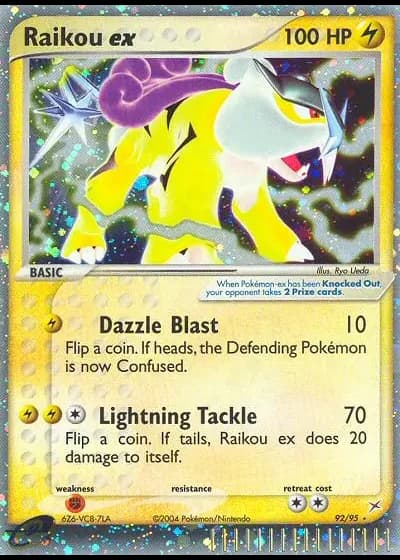 Raikou ex #92/95 — Team Magma vs Team Aqua