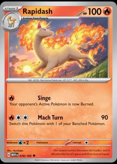 Rapidash #078/165 — 151