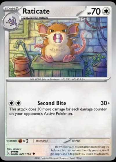 Raticate #020/165 — 151