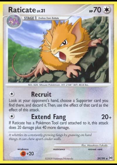 Raticate #29/99 — Arceus