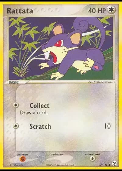 Rattata #77/112 — EX RossoFuoco e VerdeFoglia