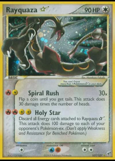 Rayquaza Gold Star #107/107 — EX Deoxys