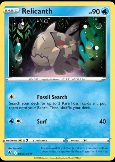 Relicanth #40/189 — Darkness Ablaze