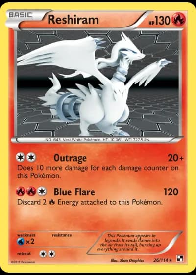 Reshiram #26/114 — Black & White