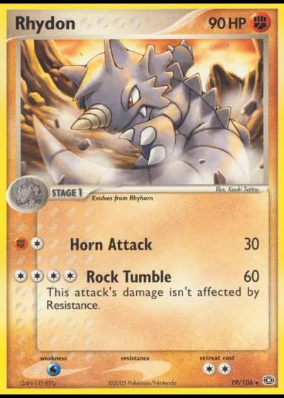 Rhydon #19/106 — Emerald