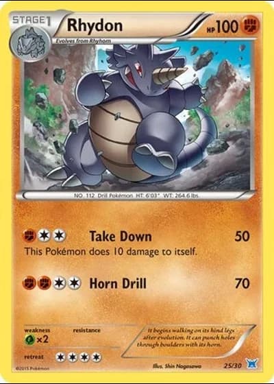 Rhydon #25/30 — XY trainer Kit (Latios)