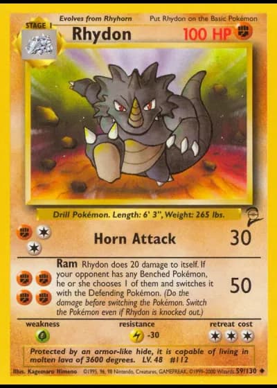 Rhydon #59/130 — Base Set 2