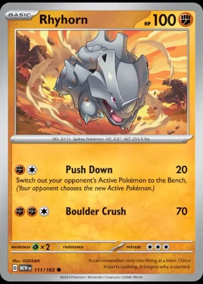 Rhyhorn #111/165 — 151