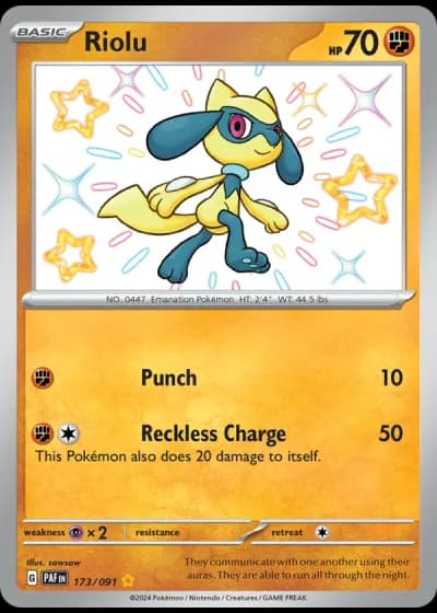 Riolu #173/91 — Paldean Fates