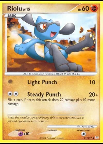 Riolu #91/127 — Platino