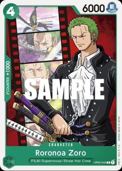 Roronoa Zoro (OP02-043) — Paramount War (OP02)